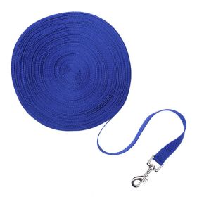 Dog Leash Long Obedience Recall Foot Feet Training Lead 6/15/23/33/50/100 FT (Option: 33 FT-Blue)