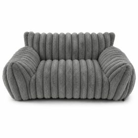Cute Cat Couch For Pets - Fluffy Cat Beds With Premium Soft Corduroy Fleece, Fuzzy Cats Beds For Indoor Cats With Removable Washable Cover, Suppo (Option: Dark grey-M)