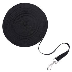 Dog Leash Long Obedience Recall Foot Feet Training Lead 6/15/23/33/50/100 FT (Option: 100 FT-Black)