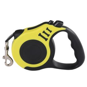 16.5FT Automatic Retractable Dog Leash Pet Collar Automatic Walking Lead Free US (Option: Yellow)