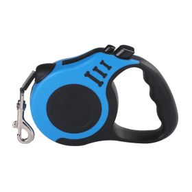 16.5FT Automatic Retractable Dog Leash Pet Collar Automatic Walking Lead Free US (Option: Blue)
