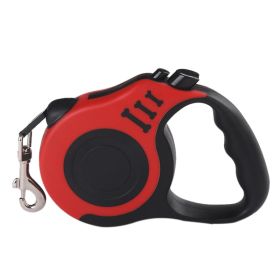 16.5FT Automatic Retractable Dog Leash Pet Collar Automatic Walking Lead Free US (Option: Red)