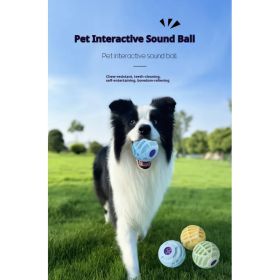 Pet Interactive Sound Ball,The Mellow Dog Cat Pet Voice Ball,Interactive Pet Squeaky Toys (Option: Blue)